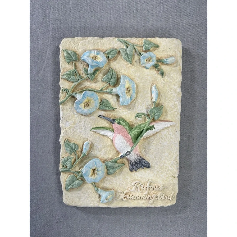 Vintage Avon 3D Decorative Wall Plaque Rufous Hummingbird 5